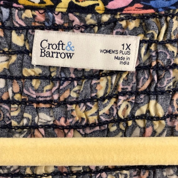 Plus size Women's Croft & Barrow Smocked Midi Dress - Picture 4 of 6